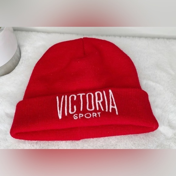 Victoria Secret Red "Victoria Sport" Beanie NWOT - Picture 1 of 6